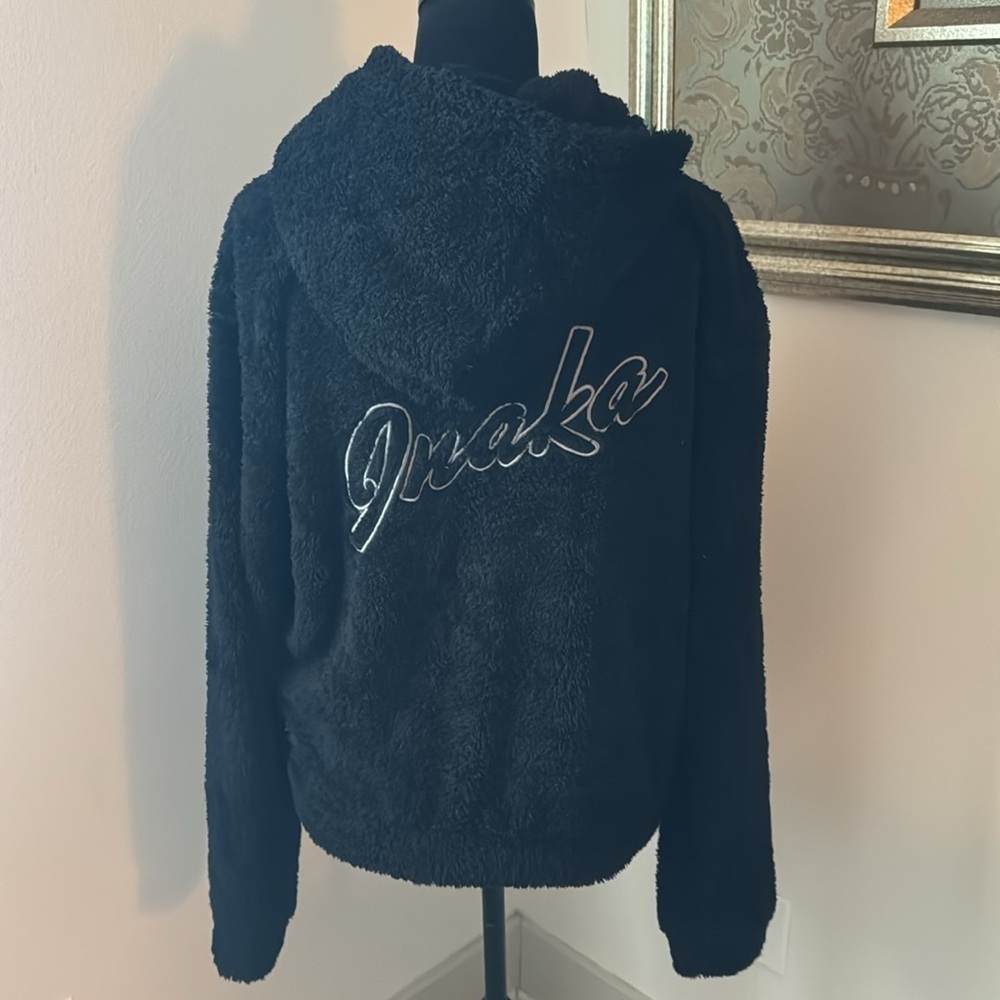 Inaka Power Black fleece pullover hoodie unisex‎ Sz M new